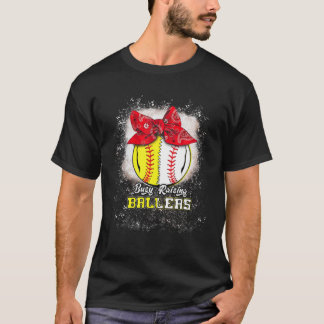 Funny Graphic Mixing Softball Baseball beschäftigt T-Shirt