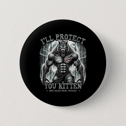 Funny Graphic T-Shirt Ich werde dich schützen Kitt Button (Vorderseite)