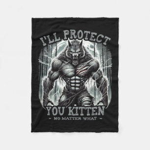 Funny Graphic T-Shirt Ich werde dich schützen Kitt Fleecedecke