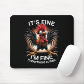 Funny Graphic T-Shirt seine Fine Im Fine Weird Cra Mousepad (Mit Mouse)