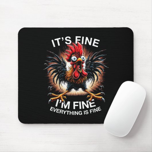 Funny Graphic T-Shirt seine Fine Im Fine Weird Cra Mousepad (Mit Mouse)