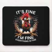 Funny Graphic T-Shirt seine Fine Im Fine Weird Cra Mousepad (Vorne)