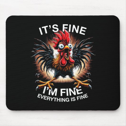 Funny Graphic T-Shirt seine Fine Im Fine Weird Cra Mousepad (Vorne)
