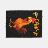 Funny Graphic Tee Chicken Humor Quote Rooster Meme Fleecedecke (Vorderseite (Horizontal))