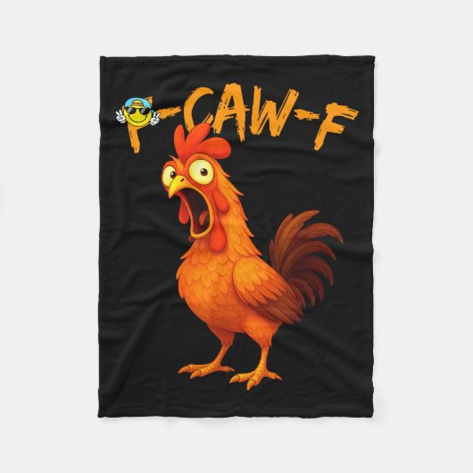 Funny Graphic Tee Chicken Humor Quote Rooster Meme Fleecedecke (Vorderseite)