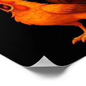 Funny Graphic Tee Chicken Humor Quote Rooster Meme Poster (Ecke)