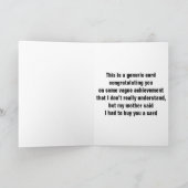 Funny gratulation - generische Glückwünsche Karte (Innenseite)