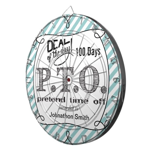 Funny gratuliert dazu, so zu tun, als wäre die Zei Dartscheibe (Vorderseite rechts)