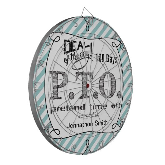 Funny gratuliert dazu, so zu tun, als wäre die Zei Dartscheibe (Vorderseite Links)