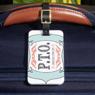 Funny gratuliert dazu, so zu tun, als wäre die Zei Gepäckanhänger