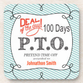 Funny gratuliert dazu, so zu tun, als wäre die Zei Getränkeuntersetzer (Vorderseite)