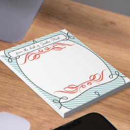 Funny gratuliert dazu, so zu tun, als wäre die Zei Notizblock