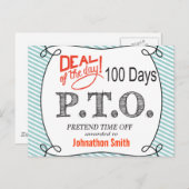 Funny gratuliert dazu, so zu tun, als wäre die Zei Postkarte (Vorne/Hinten)