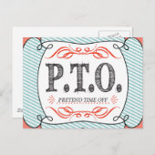 Funny gratuliert dazu, so zu tun, als wäre die Zei Postkarte (Vorne/Hinten)