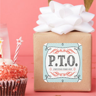 Funny gratuliert dazu, so zu tun, als wäre die Zei Quadratischer Aufkleber