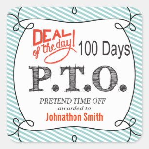 Funny gratuliert dazu, so zu tun, als wäre die Zei Quadratischer Aufkleber