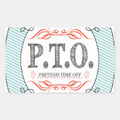 Funny gratuliert dazu, so zu tun, als wäre die Zei Rechteckiger Aufkleber (Vorderseite)