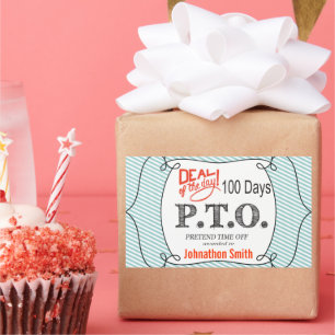 Funny gratuliert dazu, so zu tun, als wäre die Zei Rechteckiger Aufkleber