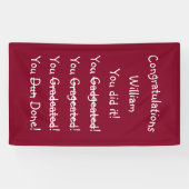 Funny gratuliert Graduate Graduate Party Banner (Horizontal)