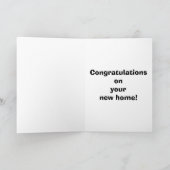 Funny gratuliert Neue Zuhause Grußkarte Karte (Innenseite)