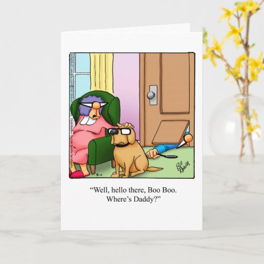 Funny gratuliert neuer Welpe Grußkarte Karte (Gelbe Blume)