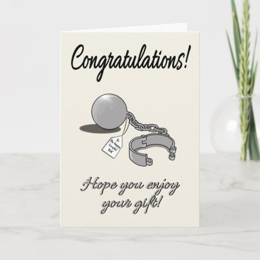 Funny gratuliert Wedding Day Newlyweds Card Karte (Vorderseite)