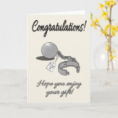 Funny gratuliert Wedding Day Newlyweds Card Karte (Gelbe Blume)