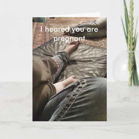 Funny gratuliert zur Schwangerschaft Karte (Vorderseite)