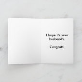 Funny gratuliert zur Schwangerschaft Karte (Innenseite)