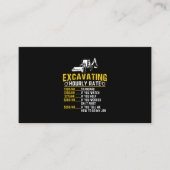 Funny Graving Stundrate Grabmaschine Visitenkarte (Vorderseite)