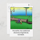 Funny Gravity Cartoon Art Gift! Postkarte (Vorne/Hinten)