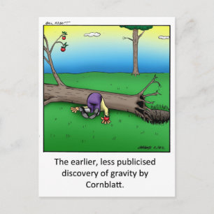 Funny Gravity Cartoon Art Gift! Postkarte