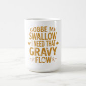 Funny Gravy Flow Thanksgiving Typography Gif Kaffeetasse (Mittel)