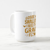 Funny Gravy Flow Thanksgiving Typography Gif Kaffeetasse (Vorderseite Links)