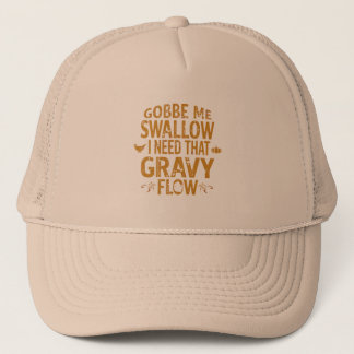 Funny Gravy Flow Thanksgiving Typography Gif Truckerkappe