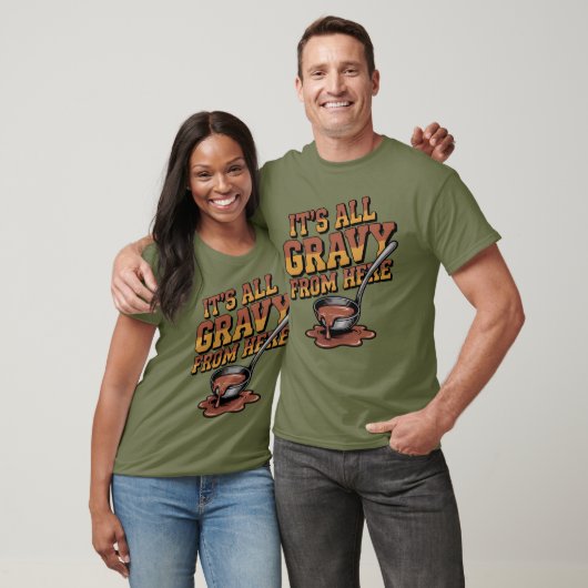 Funny Gravy Thanksgiving - Retro Foodie Tee (Unisex)