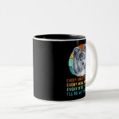 Funny Gray Akita Inu oder Kuma Inu Hund jeden Snac Zweifarbige Tasse (VorderseiteRechts)