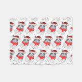 Funny Gray and White Tabby Cat Christmas Fleecedecke (Vorderseite (Horizontal))