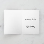 Funny Gray Cat Birthday Grußkarte Karte (Innenseite)