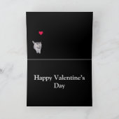 Funny gray fat cat Valentine's Card Karte (Innenseite)
