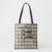 Funny Gray Pastel Meeple Schachbrett Board Game Tasche (Vorderseite)