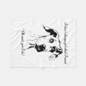 Funny Great Dane Dog Zitat Fleecedecke (Vorderseite (Horizontal))