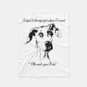 Funny Great Dane Dog Zitat Fleecedecke (Vorderseite)