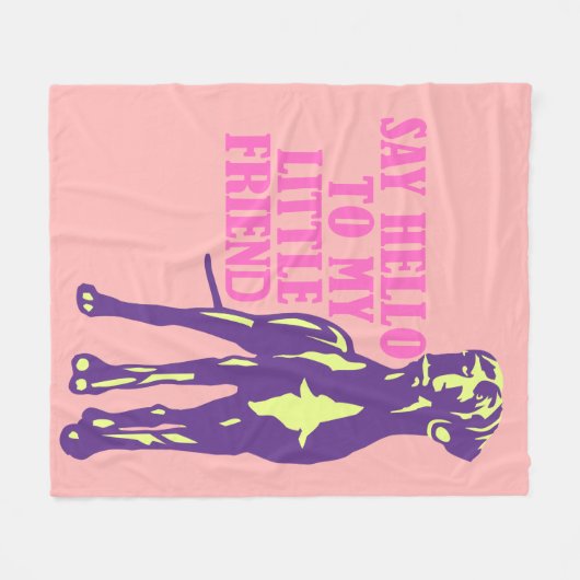 Funny Great Dane Fleecedecke (Vorderseite (Horizontal))