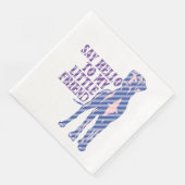 Funny Great Dane hello Serviette (Ecke)