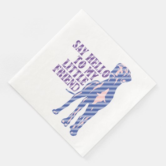 Funny Great Dane hello Serviette (Ecke)