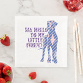 Funny Great Dane hello Serviette (Beispiel)