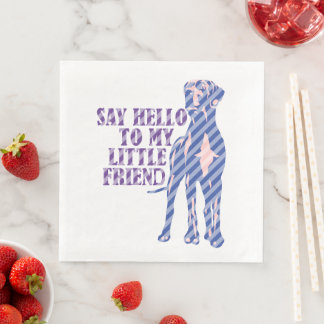 Funny Great Dane hello Serviette