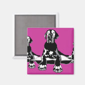 Funny Great Dane Ilios Magnet (Vorderseite/Rückseite)