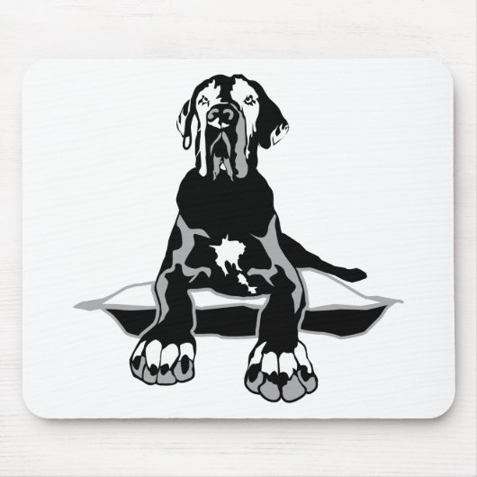 Funny Great Dane Ilios Mousepad (Vorne)